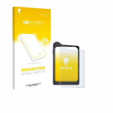 Parte frontale di una confezione del prodotto con il logo del marchio upscreen. Accanto è raffigurato il dispositivo Xiaomi Qi