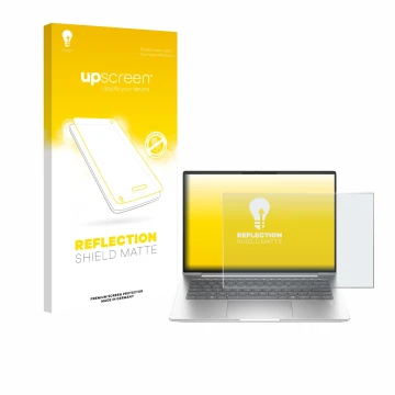Parte frontale di una confezione del prodotto con il logo del marchio upscreen. Accanto è raffigurato il dispositivo HP EliteB