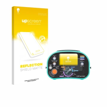 Parte frontale di una confezione del prodotto con il logo del marchio upscreen. Accanto è raffigurato il dispositivo Kewtech K