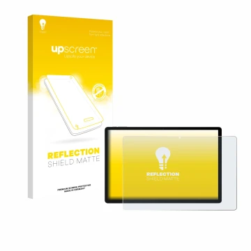 Parte frontale di una confezione del prodotto con il logo del marchio upscreen. Accanto è raffigurato il dispositivo Doogee U1