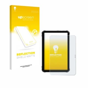 Parte frontale di una confezione del prodotto con il logo del marchio upscreen. Accanto è raffigurato il dispositivo Blackview