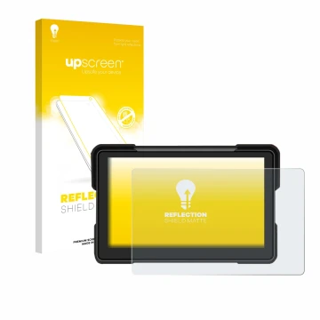 Parte frontale di una confezione del prodotto con il logo del marchio upscreen. Accanto è raffigurato il dispositivo Airpuxem 