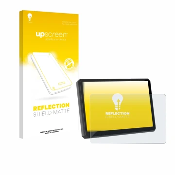 Parte frontale di una confezione del prodotto con il logo del marchio upscreen. Accanto è raffigurato il dispositivo Carpuride