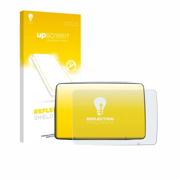 Parte frontale di una confezione del prodotto con il logo del marchio upscreen. Accanto è raffigurato il dispositivo Leapmotor