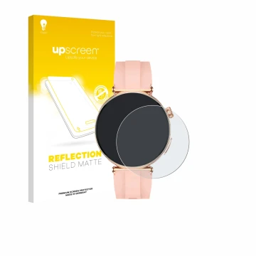 Parte frontale di una confezione del prodotto con il logo del marchio upscreen. Accanto è raffigurato il dispositivo Knauerman