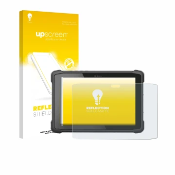 Parte frontale di una confezione del prodotto con il logo del marchio upscreen. Accanto è raffigurato il dispositivo Hematec S