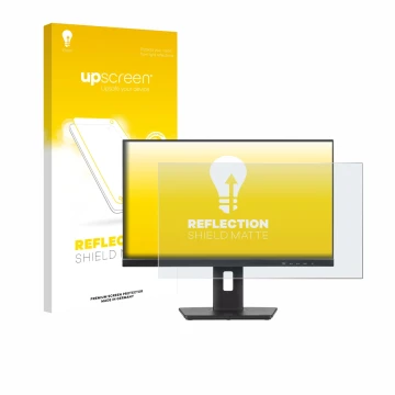 Parte frontale di una confezione del prodotto con il logo del marchio upscreen. Accanto è raffigurato il dispositivo Iiyama Pr