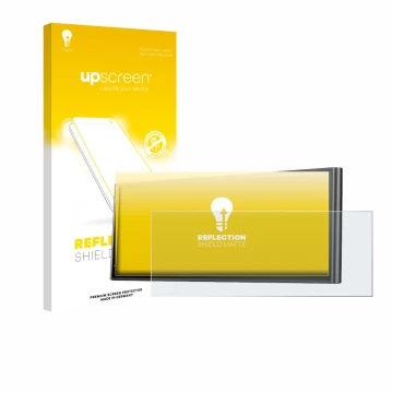 Parte frontale di una confezione del prodotto con il logo del marchio upscreen. Accanto è raffigurato il dispositivo Krunia 9.