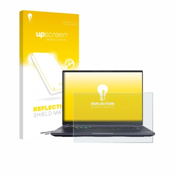 Parte frontale di una confezione del prodotto con il logo del marchio upscreen. Accanto è raffigurato il dispositivo Gigabyte 