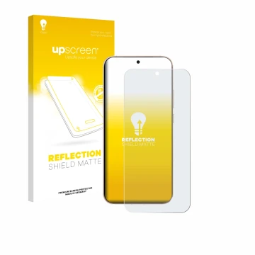 Parte frontale di una confezione del prodotto con il logo del marchio upscreen. Accanto è raffigurato il dispositivo Oppo Reno