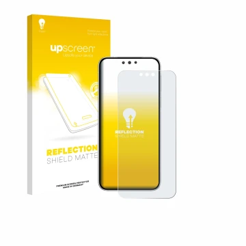 Parte frontale di una confezione del prodotto con il logo del marchio upscreen. Accanto è raffigurato il dispositivo Huawei Ma