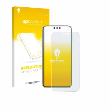 Parte frontale di una confezione del prodotto con il logo del marchio upscreen. Accanto è raffigurato il dispositivo Huawei Ma