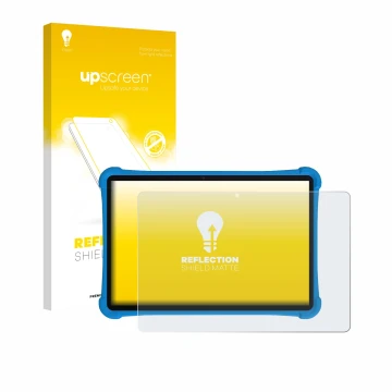 Parte frontale di una confezione del prodotto con il logo del marchio upscreen. Accanto è raffigurato il dispositivo Alldocube