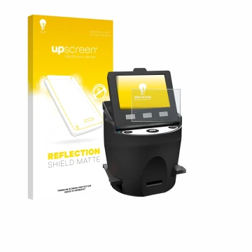 Parte frontale di una confezione del prodotto con il logo del marchio upscreen. Accanto è raffigurato il dispositivo Kodak SCA