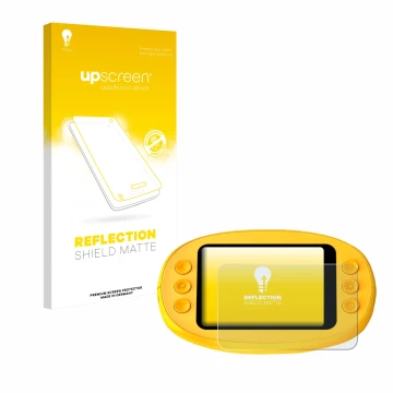 Parte frontale di una confezione del prodotto con il logo del marchio upscreen. Accanto è raffigurato il dispositivo Ashfly in