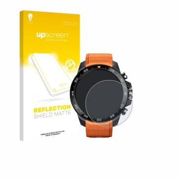 Parte frontale di una confezione del prodotto con il logo del marchio upscreen. Accanto è raffigurato il dispositivo Xiaomi Mi