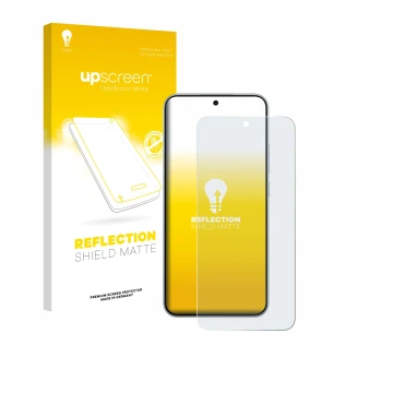 Parte frontale di una confezione del prodotto con il logo del marchio upscreen. Accanto è raffigurato il dispositivo Oppo A6 P