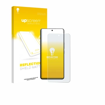 Parte frontale di una confezione del prodotto con il logo del marchio upscreen. Accanto è raffigurato il dispositivo Oppo K13 