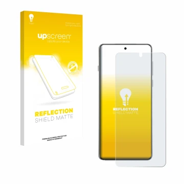 Parte frontale di una confezione del prodotto con il logo del marchio upscreen. Accanto è raffigurato il dispositivo Oppo Find