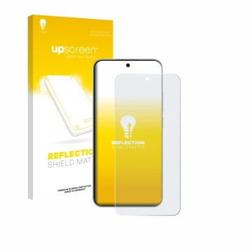 Parte frontale di una confezione del prodotto con il logo del marchio upscreen. Accanto è raffigurato il dispositivo Oppo F31 