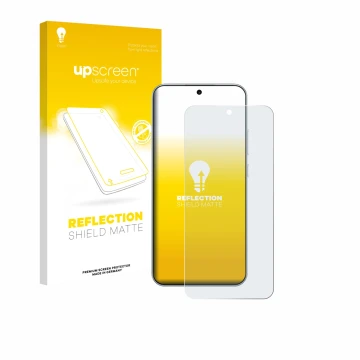 Parte frontale di una confezione del prodotto con il logo del marchio upscreen. Accanto è raffigurato il dispositivo Oppo A6 P