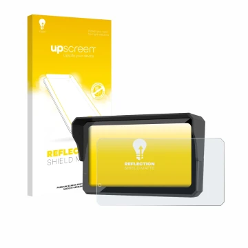 Parte frontale di una confezione del prodotto con il logo del marchio upscreen. Accanto è raffigurato il dispositivo Carpuride