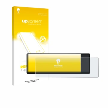 Parte frontale di una confezione del prodotto con il logo del marchio upscreen. Accanto è raffigurato il dispositivo Corsair X