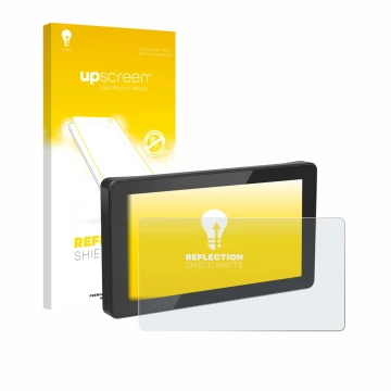 Parte frontale di una confezione del prodotto con il logo del marchio upscreen. Accanto è raffigurato il dispositivo Innovv N1