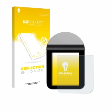 Parte frontale di una confezione del prodotto con il logo del marchio upscreen. Accanto è raffigurato il dispositivo KitchenBo