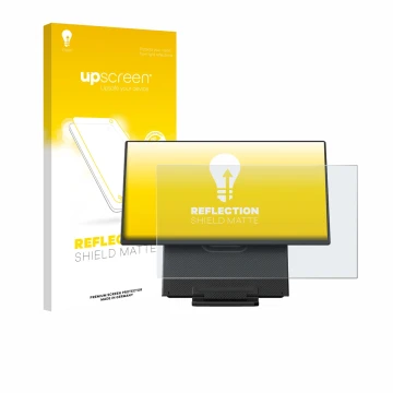 Parte frontale di una confezione del prodotto con il logo del marchio upscreen. Accanto è raffigurato il dispositivo Blackview