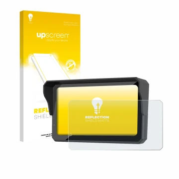 Parte frontale di una confezione del prodotto con il logo del marchio upscreen. Accanto è raffigurato il dispositivo Carpuride