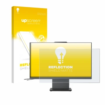 Parte frontale di una confezione del prodotto con il logo del marchio upscreen. Accanto è raffigurato il dispositivo Lenovo Th