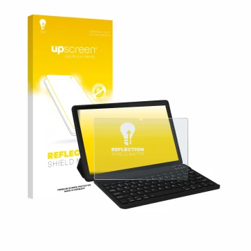 Parte frontale di una confezione del prodotto con il logo del marchio upscreen. Accanto è raffigurato il dispositivo Laptok YX