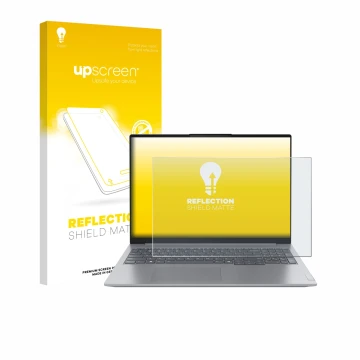 Parte frontale di una confezione del prodotto con il logo del marchio upscreen. Accanto è raffigurato il dispositivo Lenovo Th