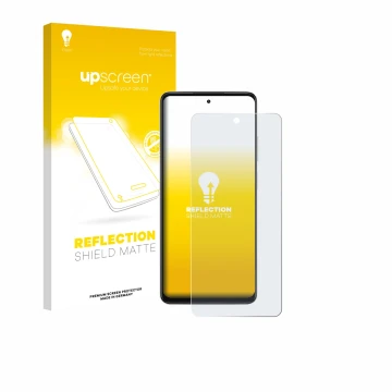 Parte frontale di una confezione del prodotto con il logo del marchio upscreen. Accanto è raffigurato il dispositivo Oppo A5x 