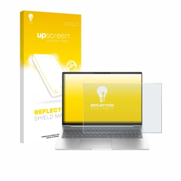 Parte frontale di una confezione del prodotto con il logo del marchio upscreen. Accanto è raffigurato il dispositivo HP EliteB