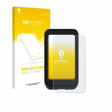 Parte frontale di una confezione del prodotto con il logo del marchio upscreen. Accanto è raffigurato il dispositivo igpsport 