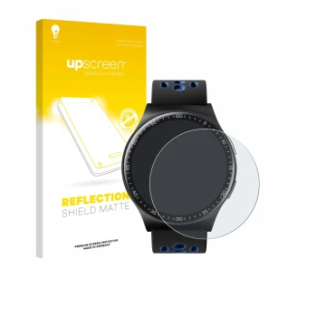 Parte frontale di una confezione del prodotto con il logo del marchio upscreen. Accanto è raffigurato il dispositivo Reebok Pu