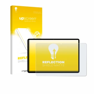 Parte frontale di una confezione del prodotto con il logo del marchio upscreen. Accanto è raffigurato il dispositivo Teclast P