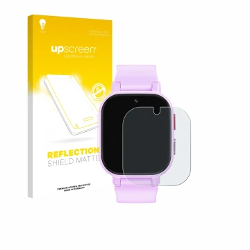 Parte frontale di una confezione del prodotto con il logo del marchio upscreen. Accanto è raffigurato il dispositivo Alutoria 