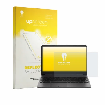 Parte frontale di una confezione del prodotto con il logo del marchio upscreen. Accanto è raffigurato il dispositivo HP EliteB