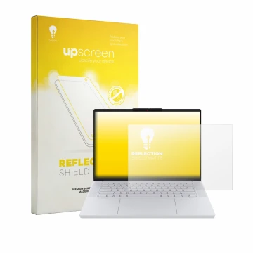 Parte frontale di una confezione del prodotto con il logo del marchio upscreen. Accanto è raffigurato il dispositivo Lenovo Go