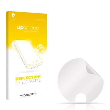 Parte frontale di una confezione del prodotto con il logo del marchio upscreen. Accanto si trova la protezione per lo schermo 