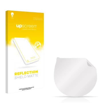 Parte frontale di una confezione del prodotto con il logo del marchio upscreen. Accanto si trova la protezione per lo schermo 