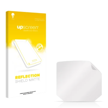 Parte frontale di una confezione del prodotto con il logo del marchio upscreen. Accanto si trova la protezione per lo schermo 