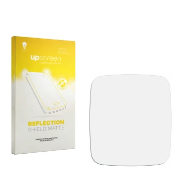 Parte frontale di una confezione del prodotto con il logo del marchio upscreen. Accanto si trova la protezione per lo schermo 