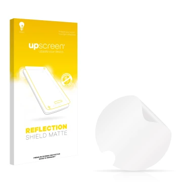 Parte frontale di una confezione del prodotto con il logo del marchio upscreen. Accanto si trova la protezione per lo schermo 