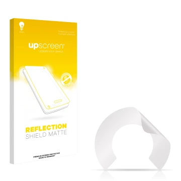 Parte frontale di una confezione del prodotto con il logo del marchio upscreen. Accanto si trova la protezione per lo schermo 