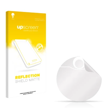 Parte frontale di una confezione del prodotto con il logo del marchio upscreen. Accanto si trova la protezione per lo schermo 