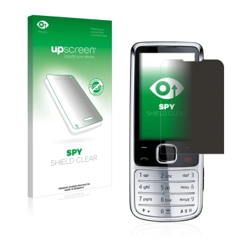 Parte frontale di una confezione del prodotto con il logo del marchio upscreen. Accanto è raffigurato il dispositivo Nokia 670